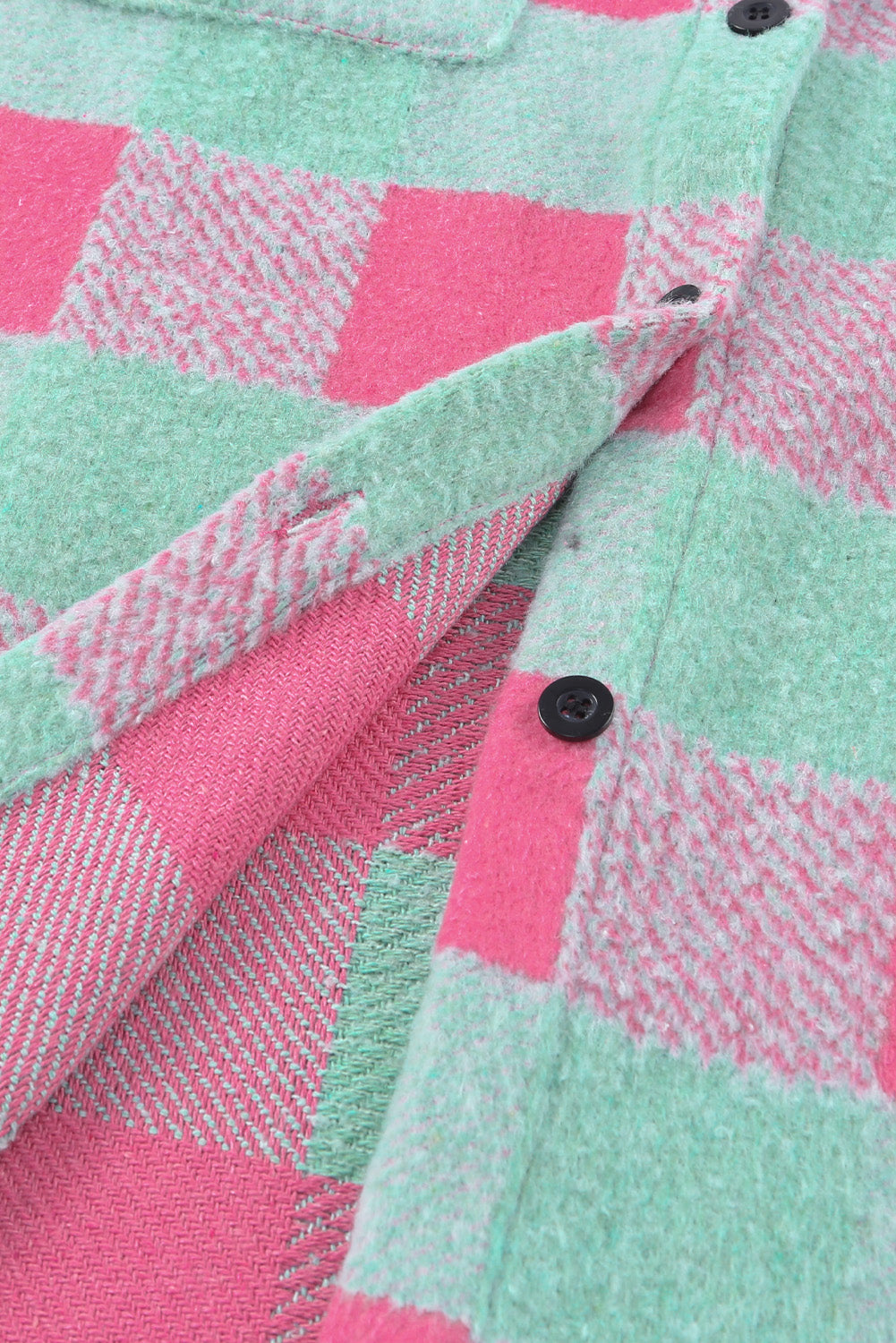 Prevelika jakna s ružičastim kariranim uzorkom