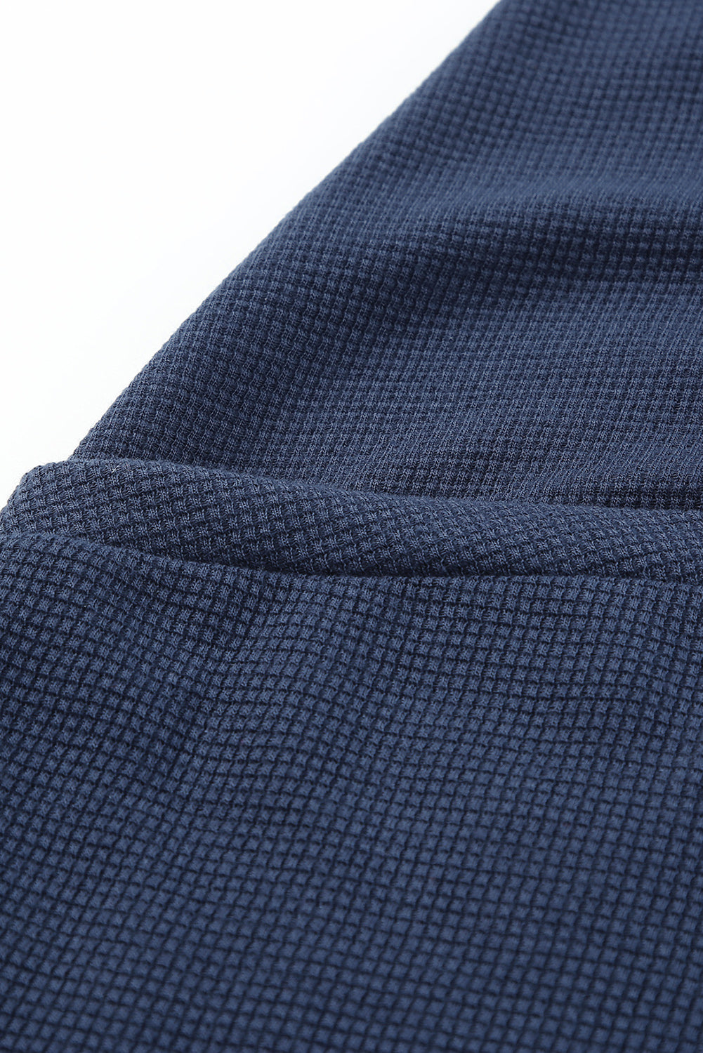 Combinaison décontractée texturée sans manches à col en V et poches bleue