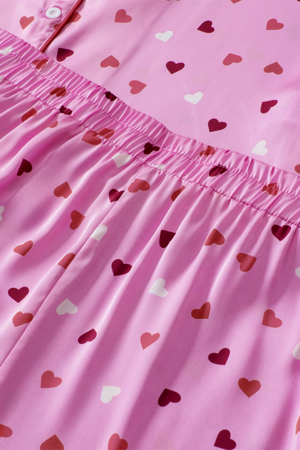 Indumenti da notte taglie forti con stampa a forma di cuore rosa di San Valentino