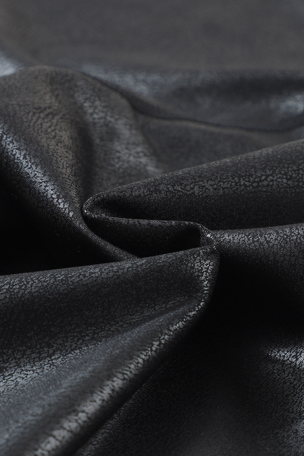 Tamnoplave elegantne kožne tajice s prekriženim udubljenim strukom