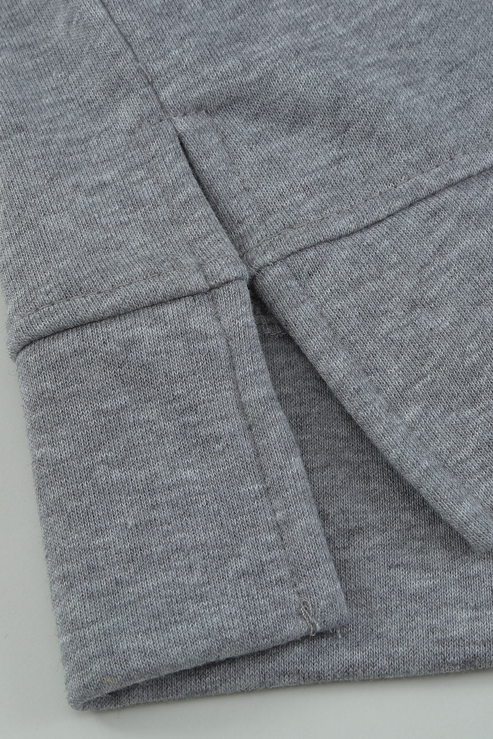 Graues Colorblock-Sweatshirt mit Rundhalsausschnitt in Übergröße