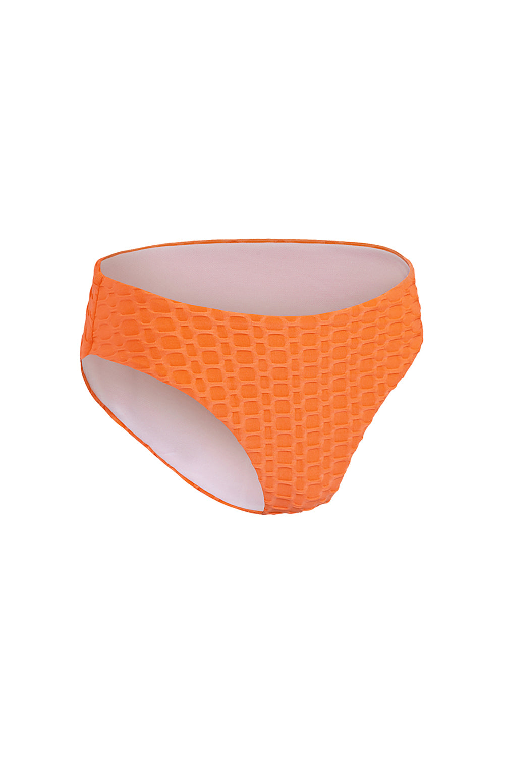 Bas de bikini texturé Honey Comb orange