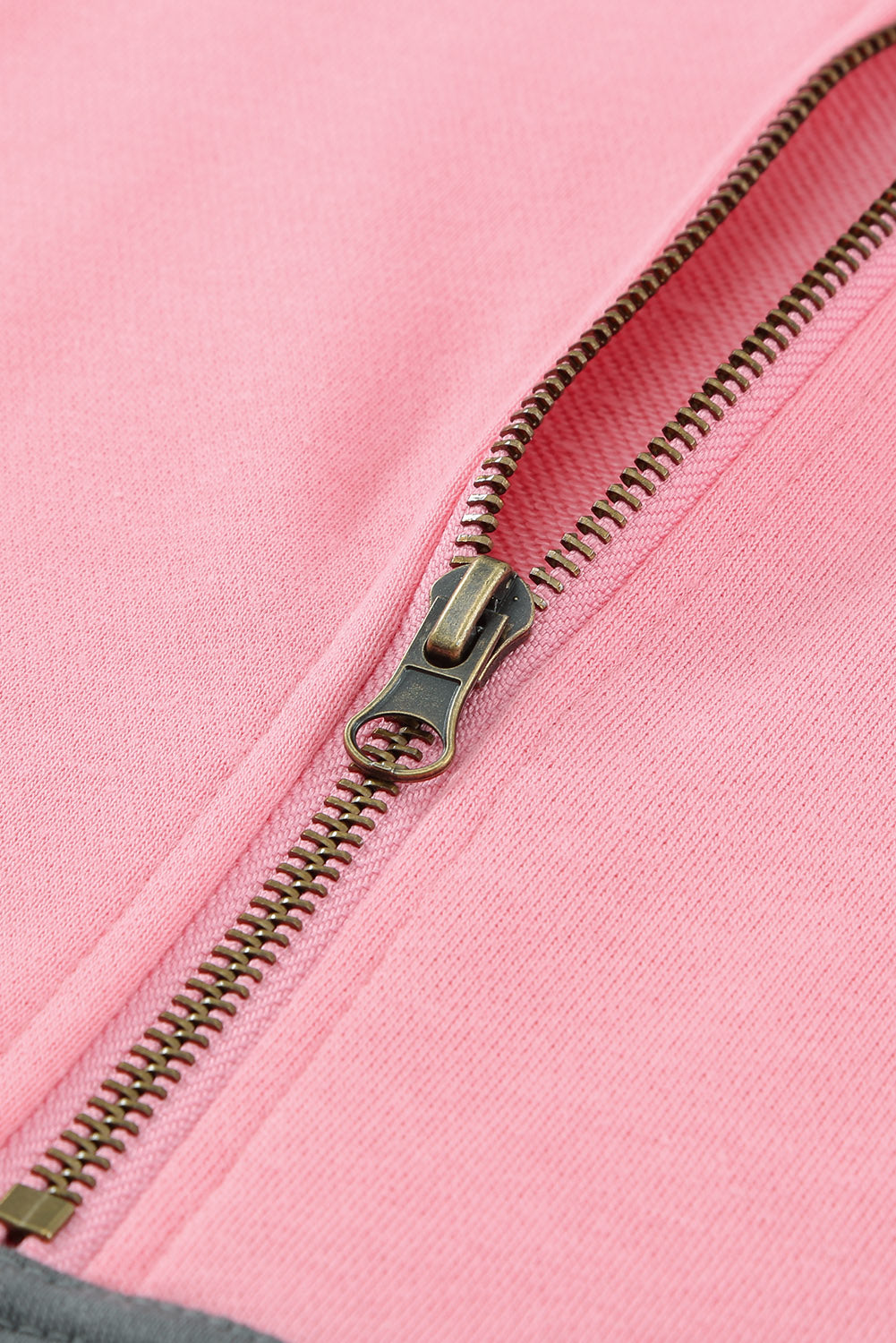 Black Zipped Colorblock Sweatshirt with Pockets
