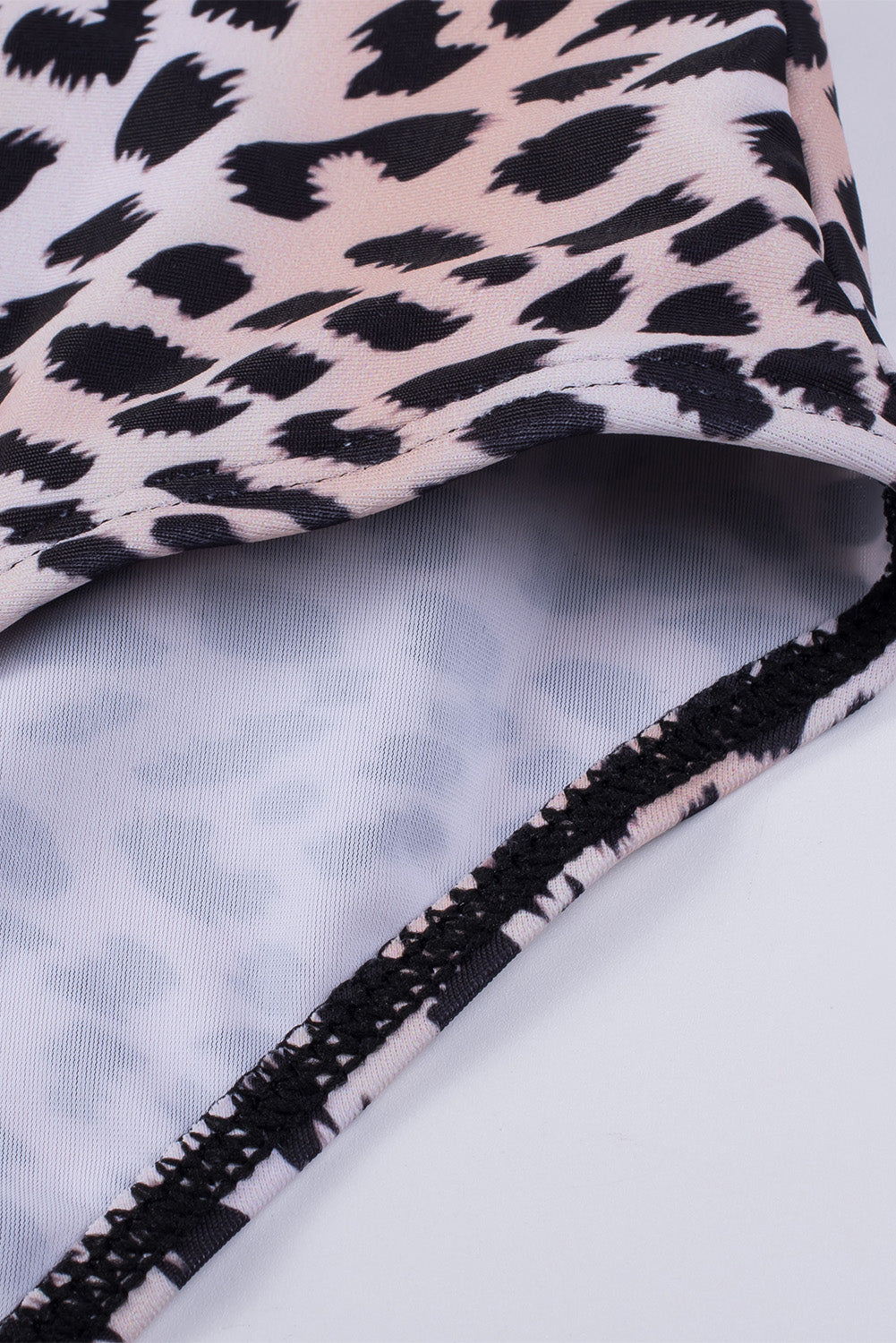 Leopard Sexy Cross Criss Neck Hollowed One-Piece Swimsuit