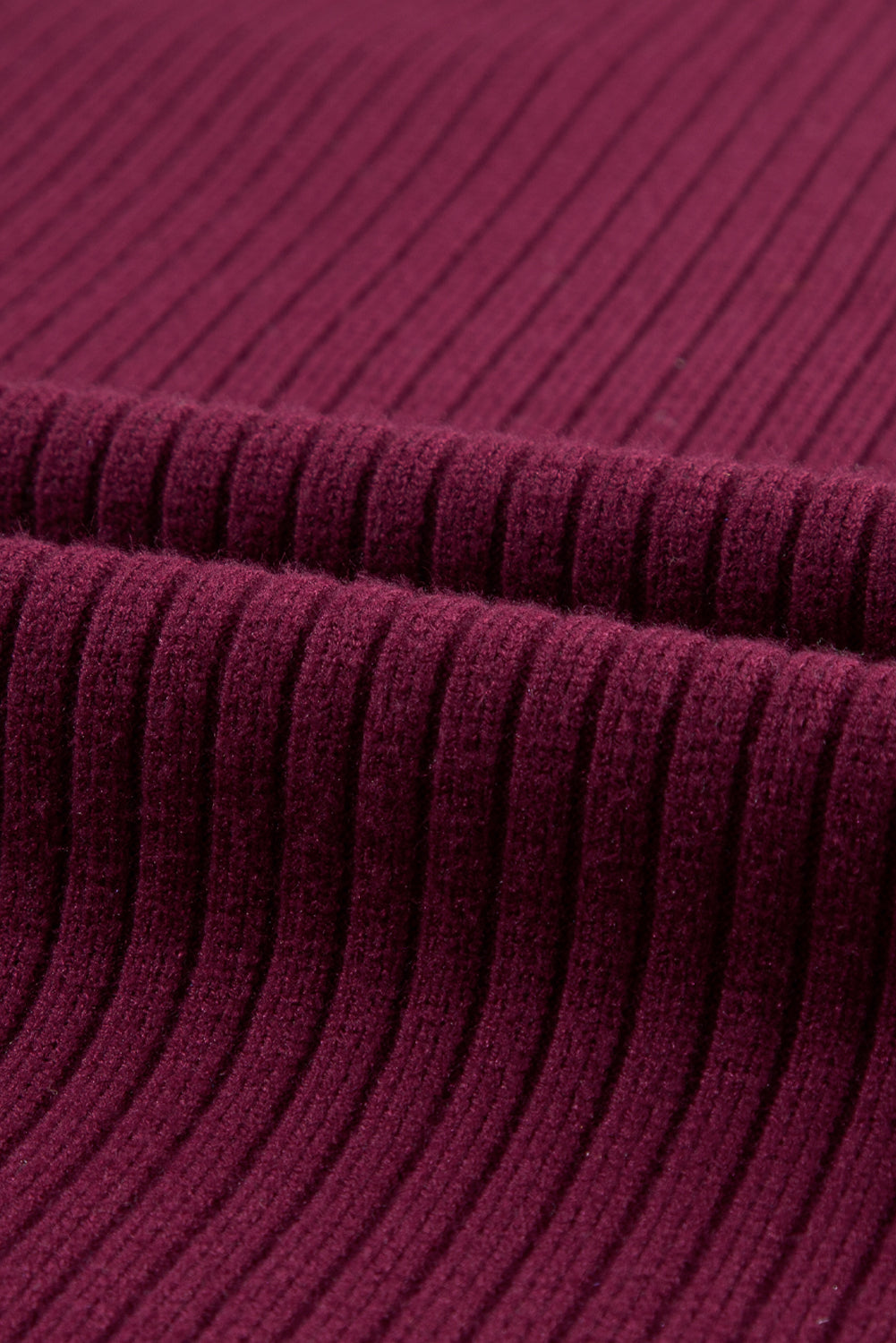 Abito maglione a maniche corte in maglia a costine con tasca applicata Dalia rossa