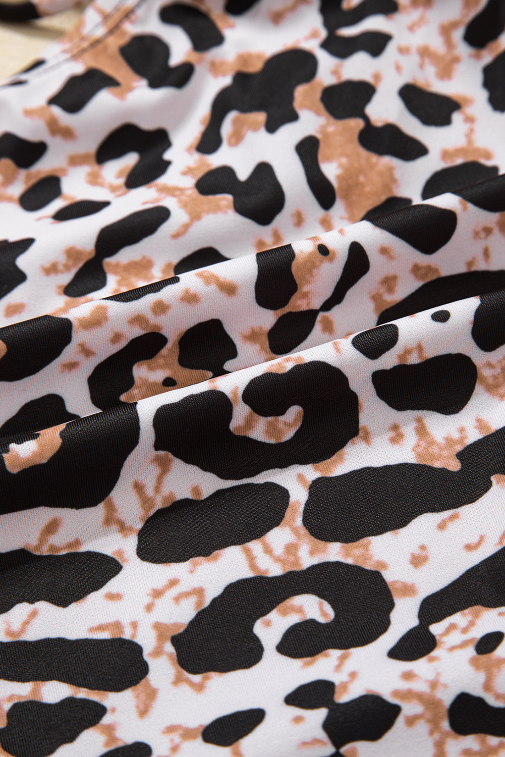 Črne leopard bikini kopalke s prekrižano zavezo