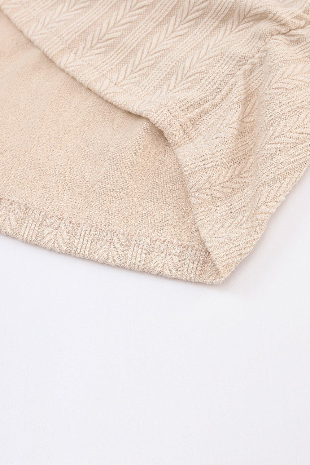 Robe en tricot à manches bulles froncées sur le côté, texture tactile abricot
