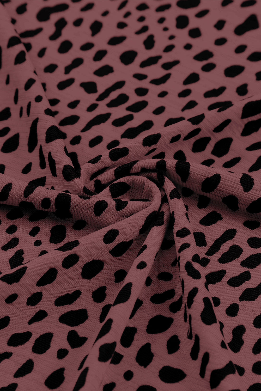 Canotta girocollo con stampa leopardata nera