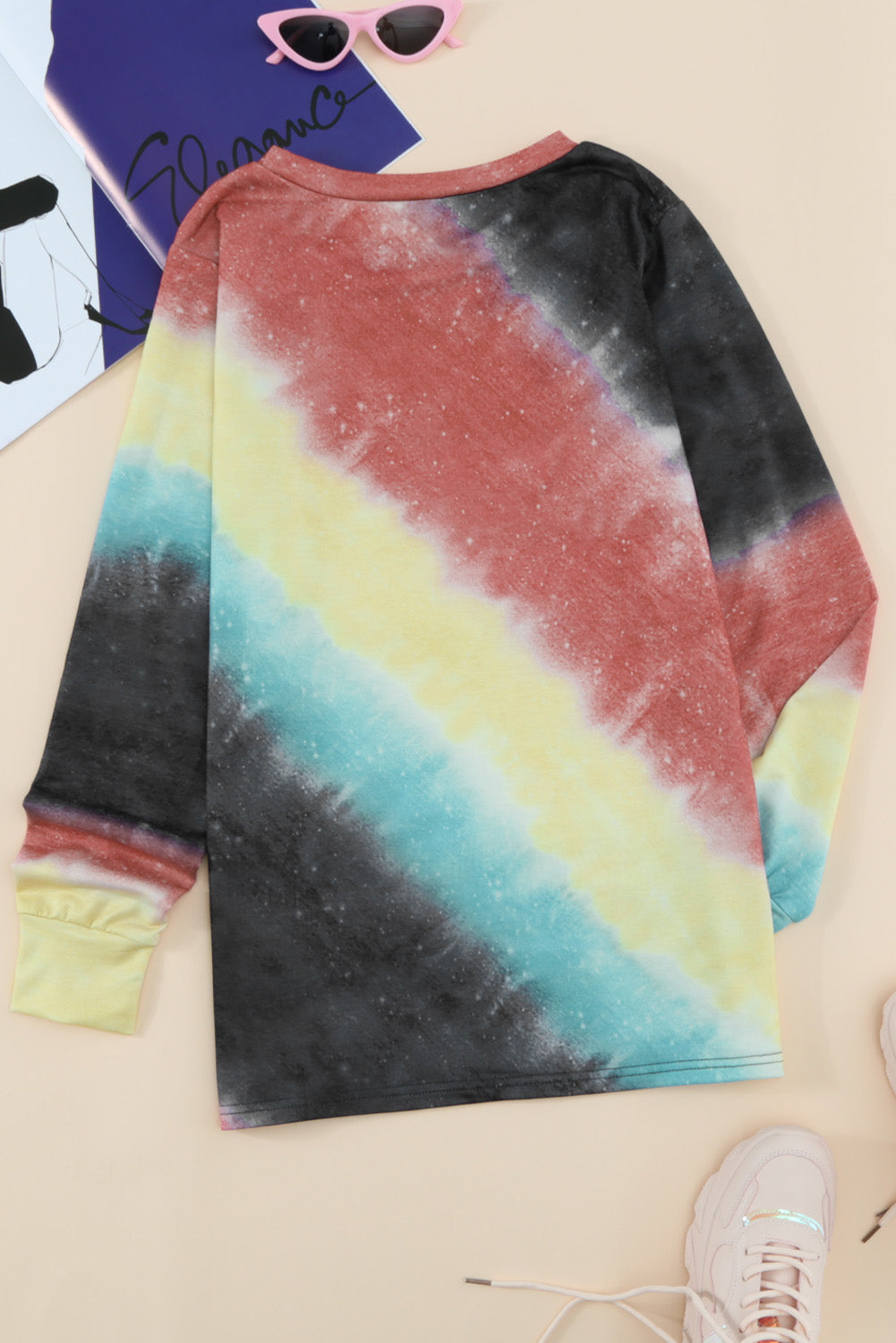 Ombre Gray Tie-dye Sweatshirt