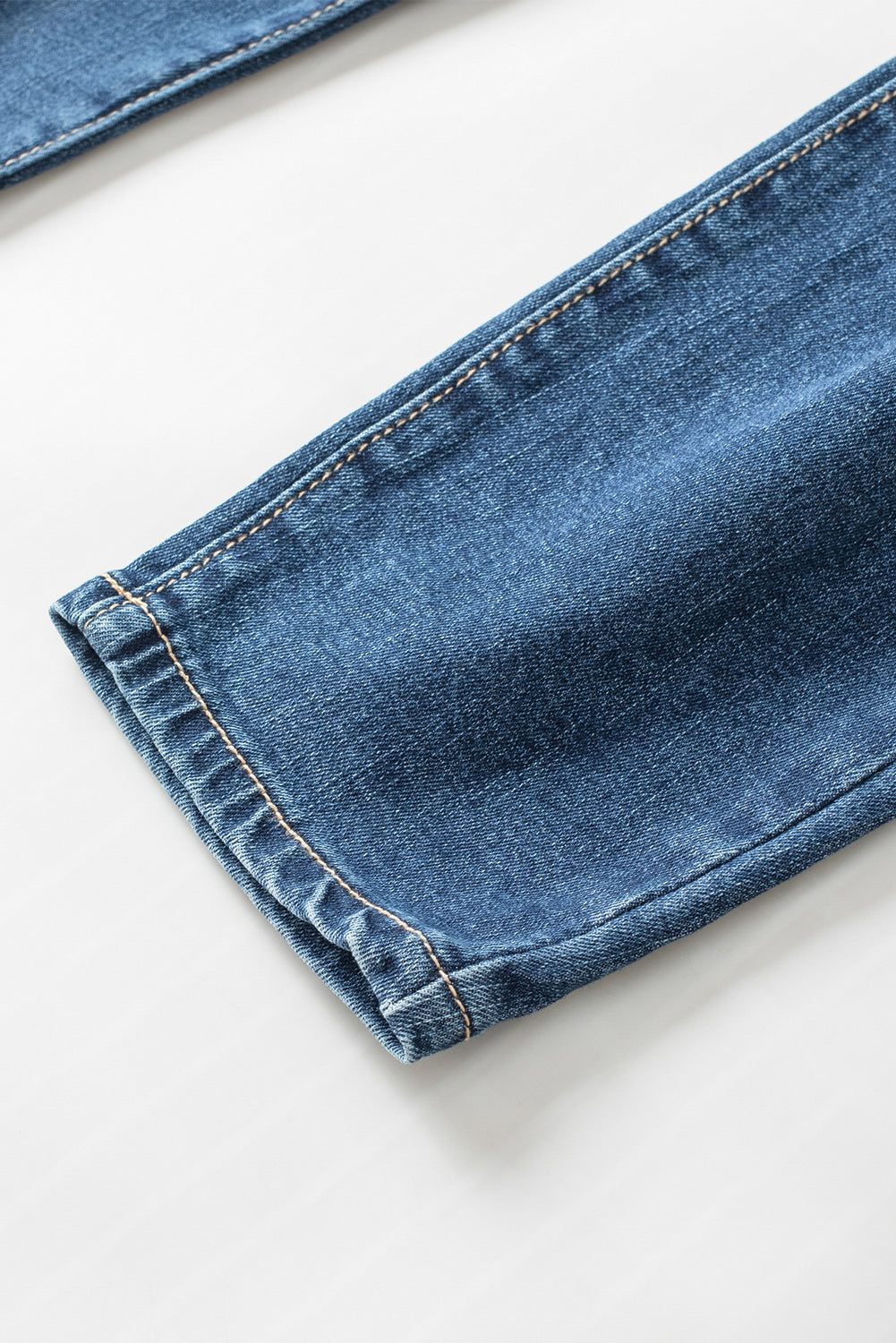 Blaue, zerrissene Skinny-Jeans im Used-Look in Übergröße