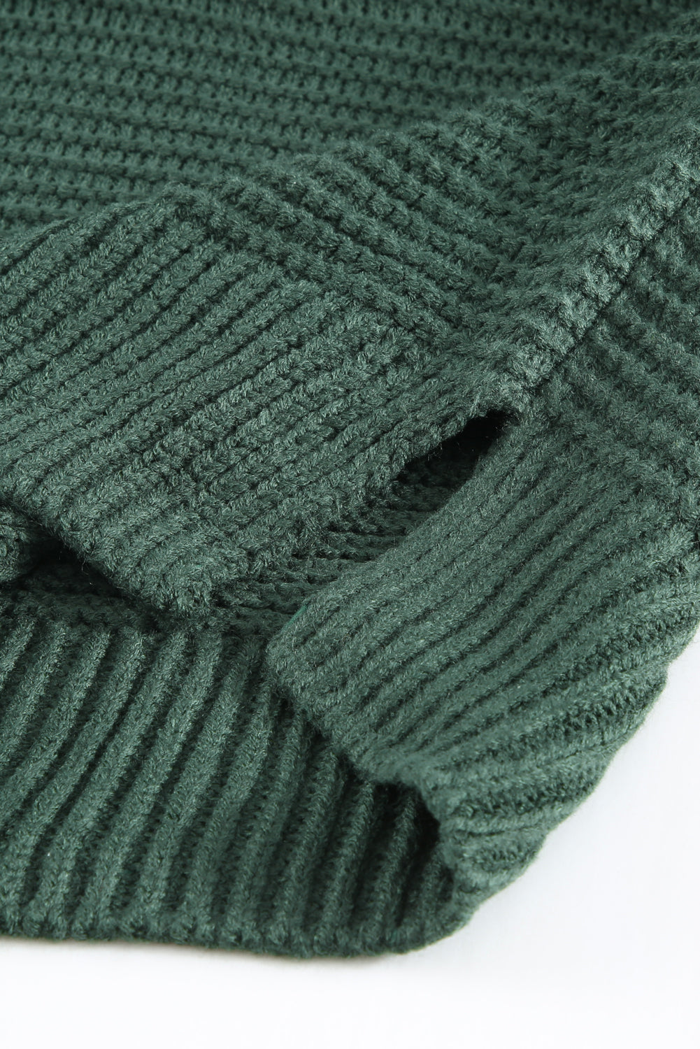 Maglione dolcevita accogliente a maniche lunghe verde salvia