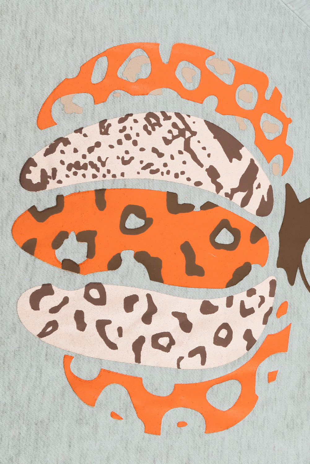 Felpa grigia con stampa leopardata di zucca di Halloween Plus Size