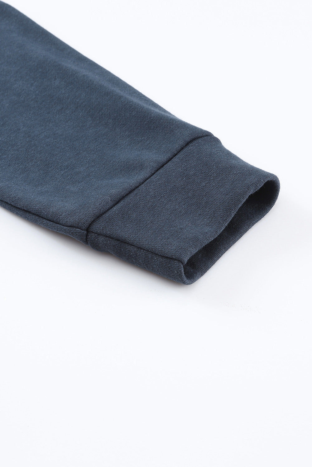 Blaue, verwaschene Vintage-Kapuzenjacke mit Waffel-Patchwork-Muster