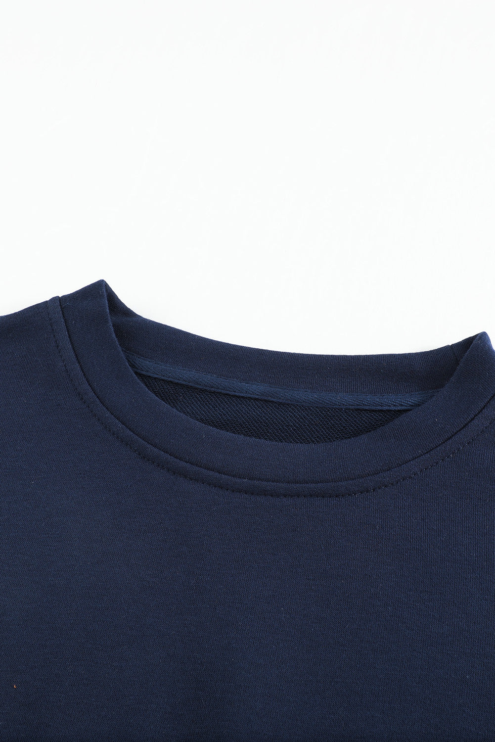 Sweat-shirt color block noir à coutures contrastées avec fentes