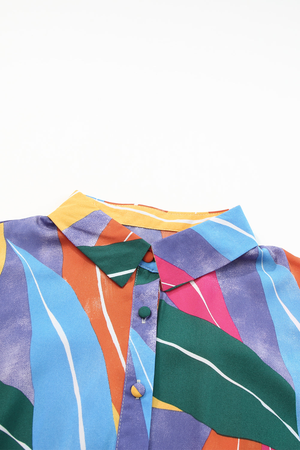 Mehrfarbiges Plus-Size-Hemd mit Flora-Print