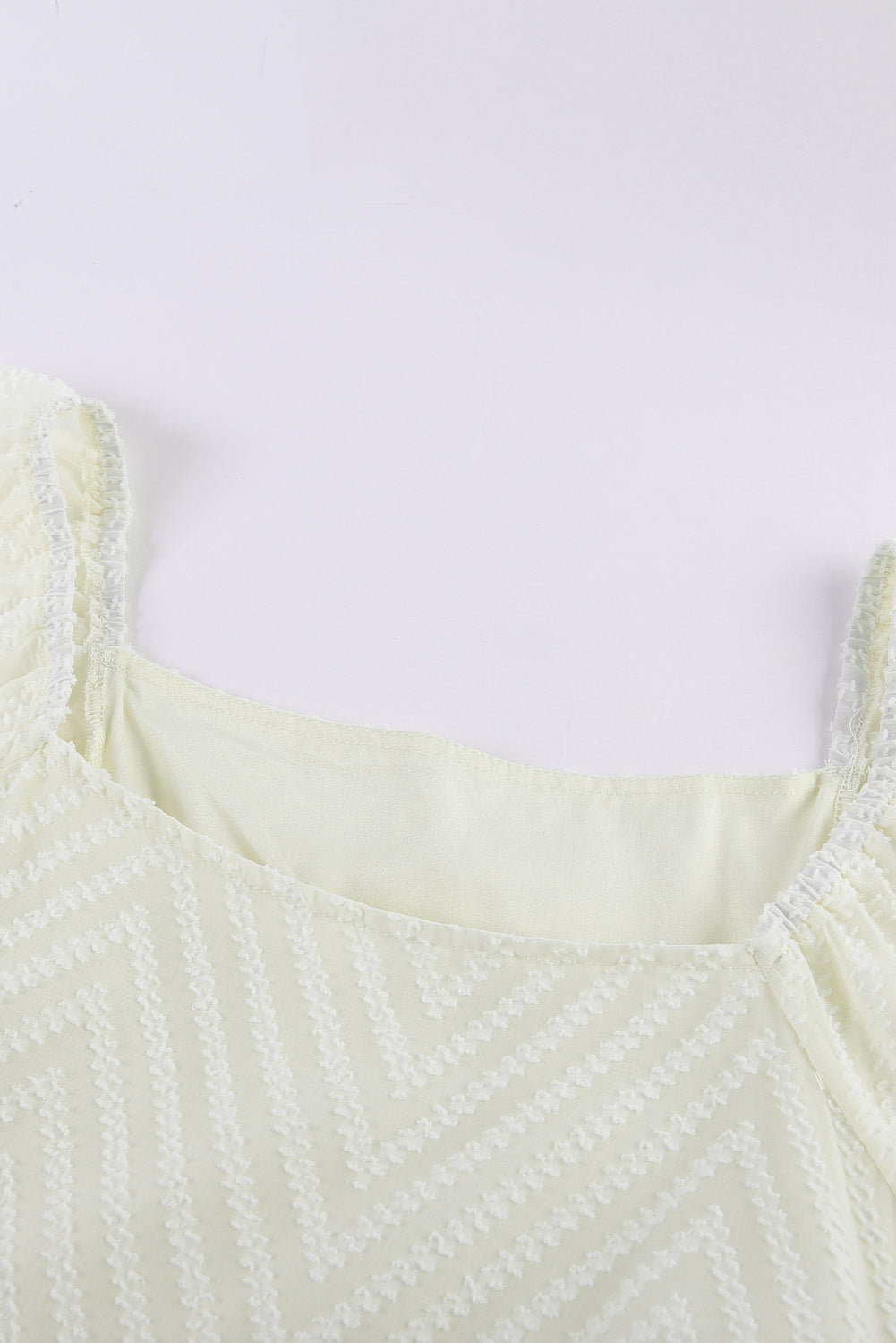 Mini obleka Babydoll s kvadratnim izrezom in napihnjenimi rokavi barve Apricot