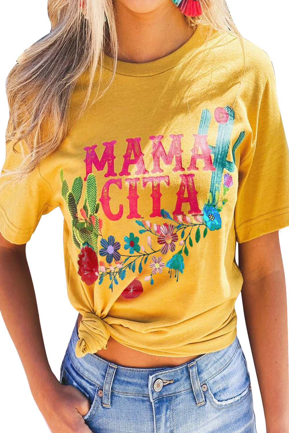 Mamacita mit Kaktus-T-Shirt