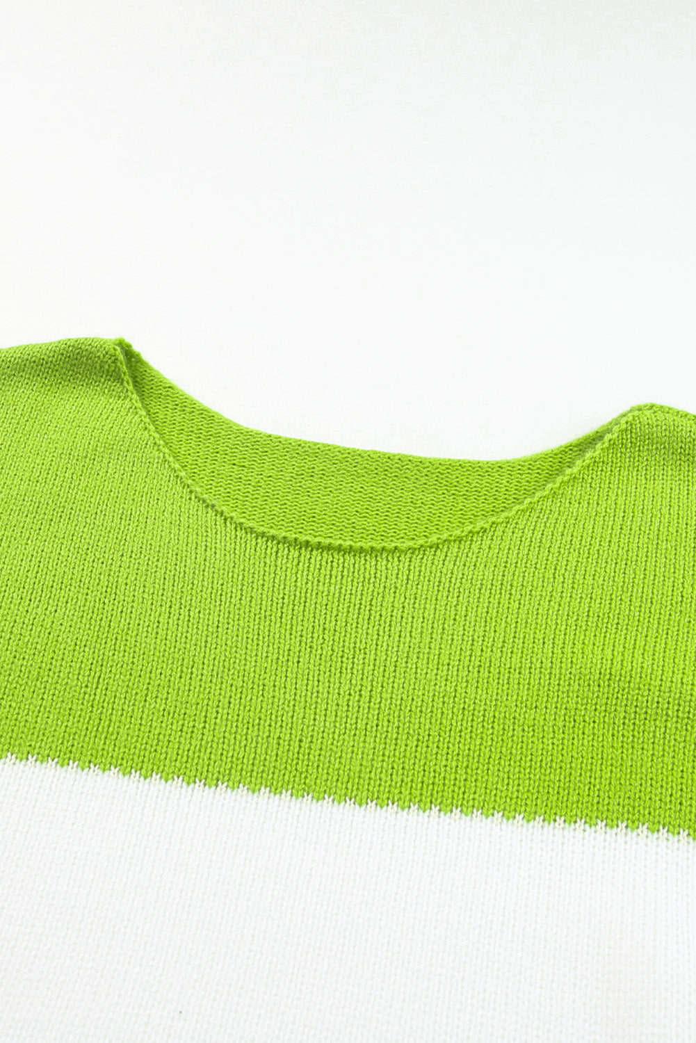Zeleni pulover velike velikosti Color Block Patchwork