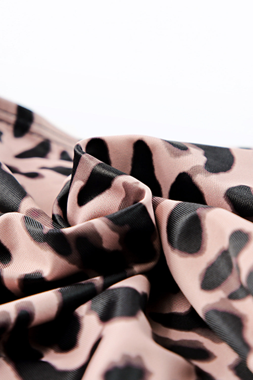 Modni komplet Tankini z leopardjim kvadratnim izrezom brez rokavov