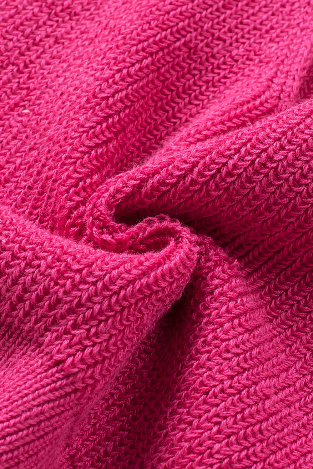 Gilet court en tricot de laine rose