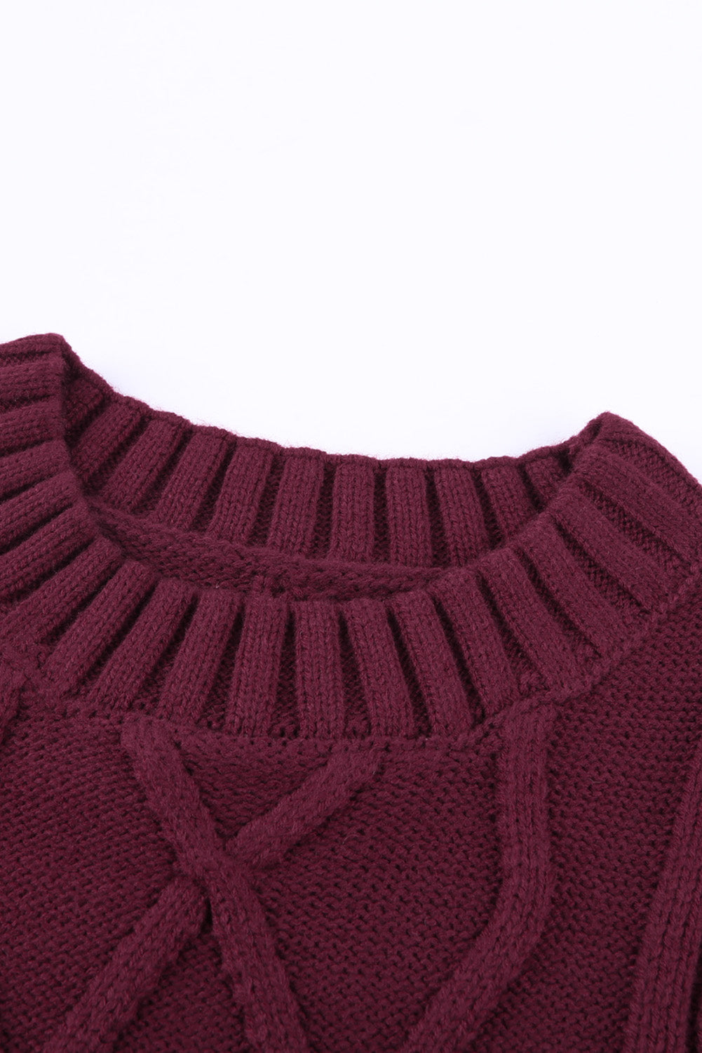 Wine Oversize Debel pulover pulover