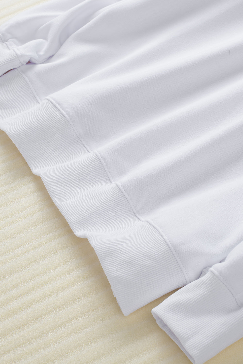 Sweat-shirt oversize blanc uni à épaules tombantes