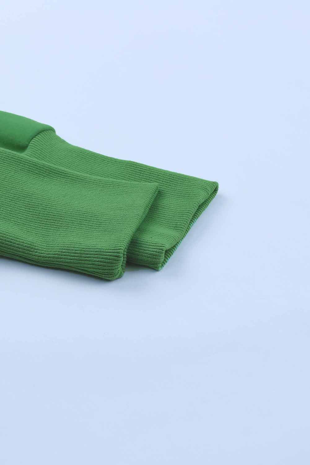 Zelena Henley majica s kapuljačom s rukavima u obliku šišmiša