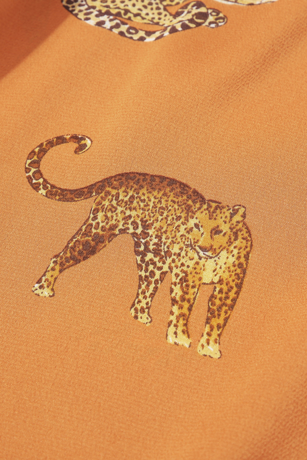 Haljina košulja na dugmad s printom senfa i geparda