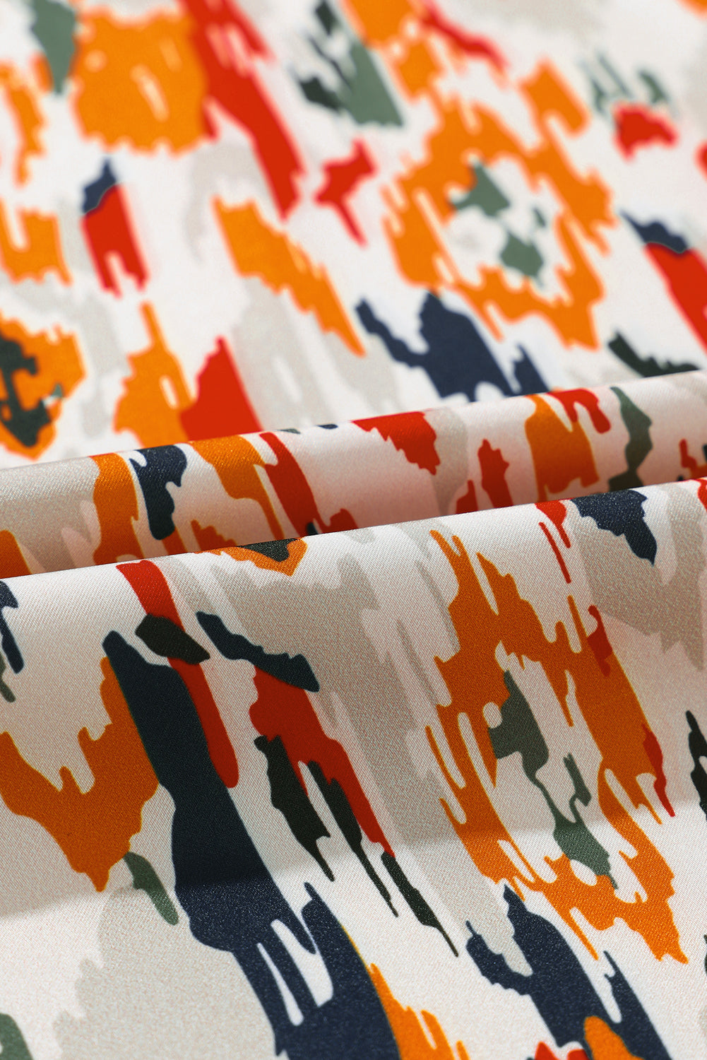 Mehrfarbiges, abstraktes Print-Westernmode-Hemd in Übergröße