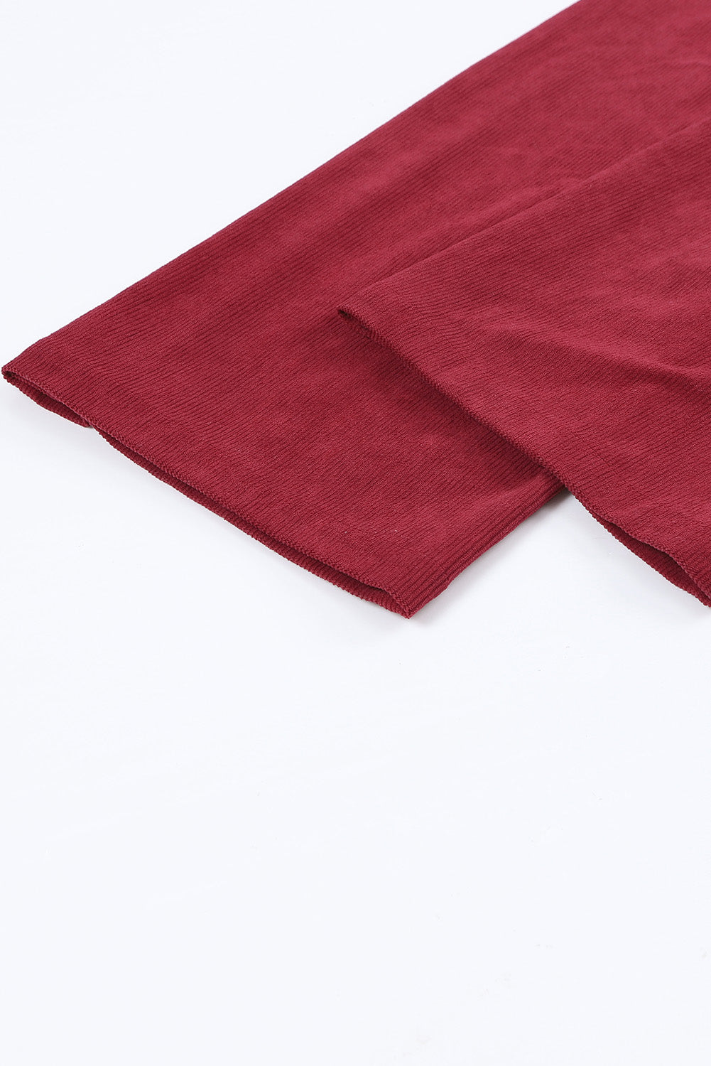 Salopette à bretelles larges en velours côtelé de couleur unie rouge vif