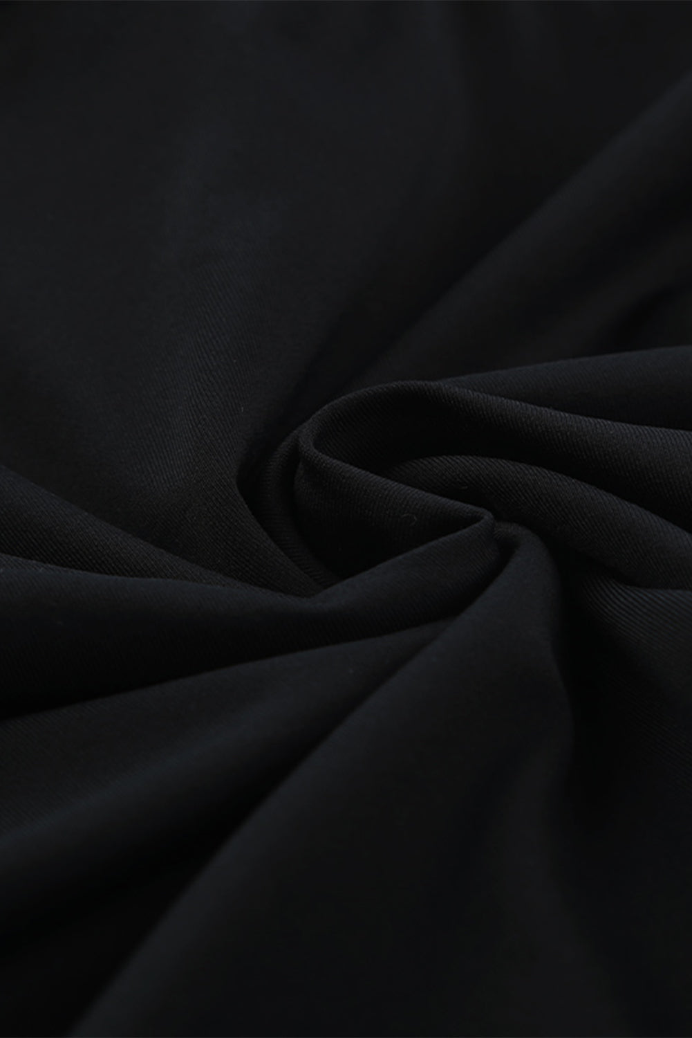 Costume da bagno tankini nero con scollo alto e rete increspata