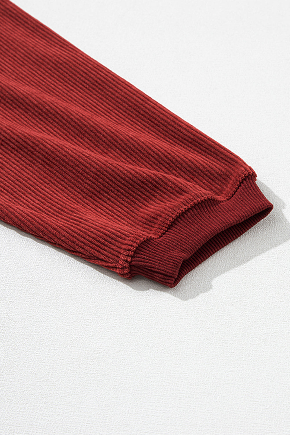 Sweat-shirt surdimensionné à cordon côtelé rouge Racing