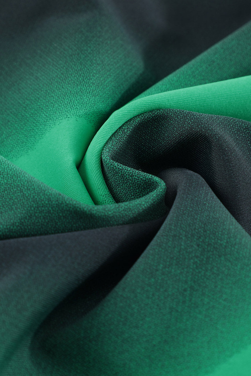 Grün-schwarzer Ombre-Print-Racerback-Tankini-Badeanzug