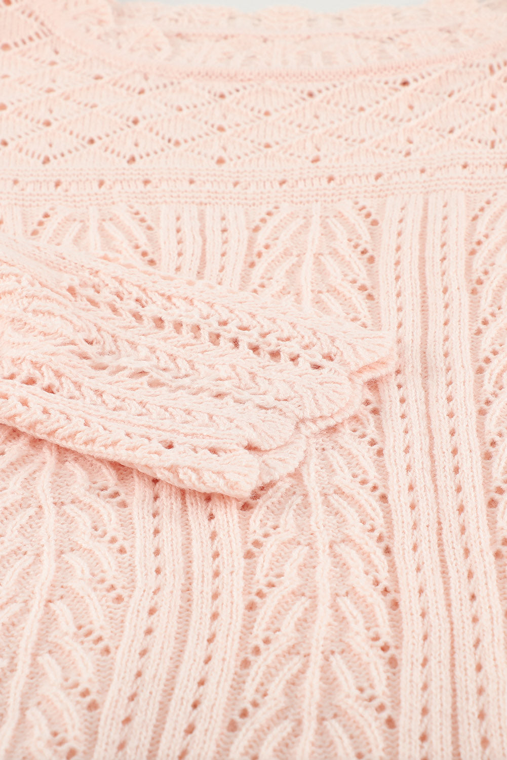 Maglione lavorato a maglia con spalle cadenti tinta unita rosa