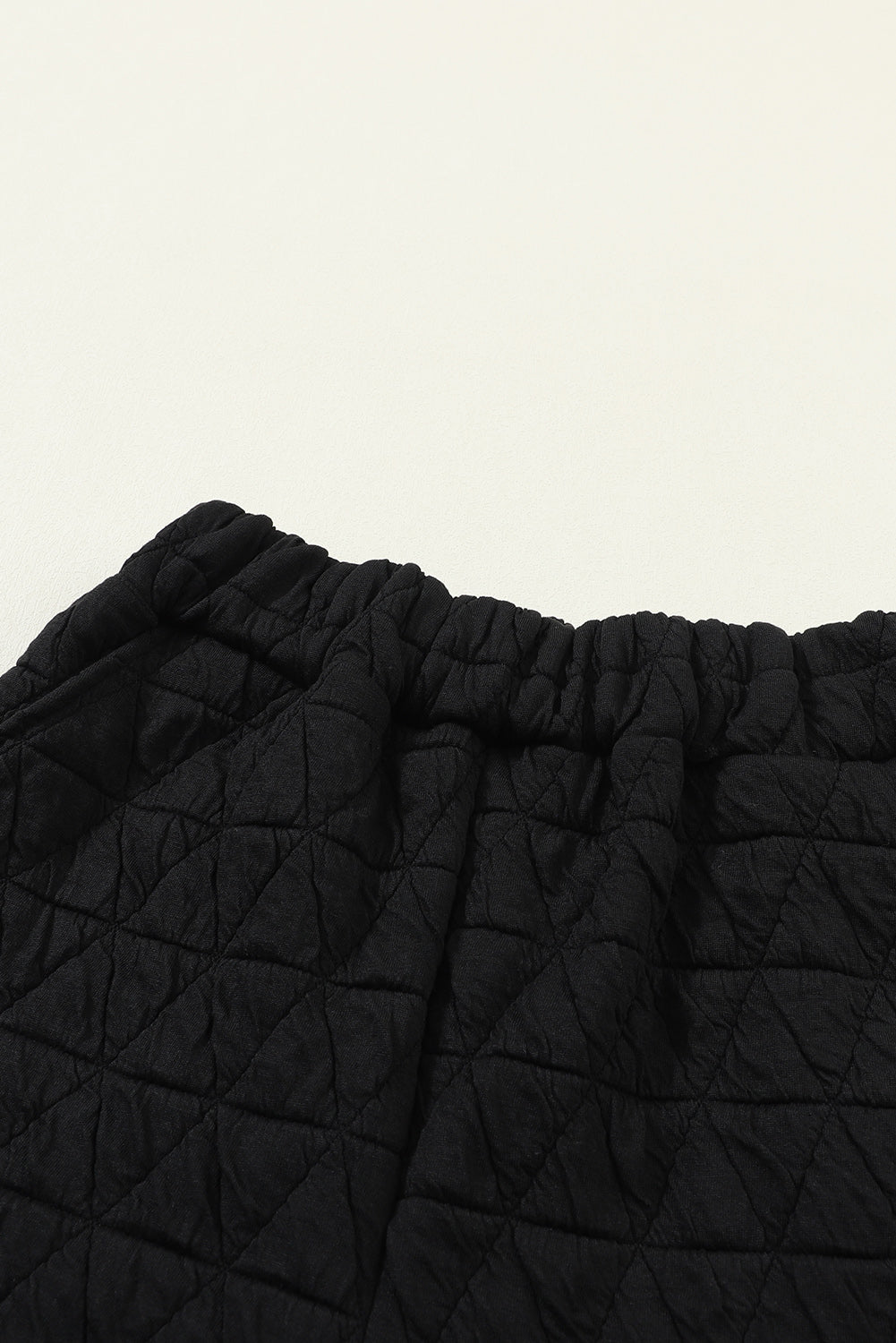 Dark Grey Solid Quilted Pullover and Pants Outfit