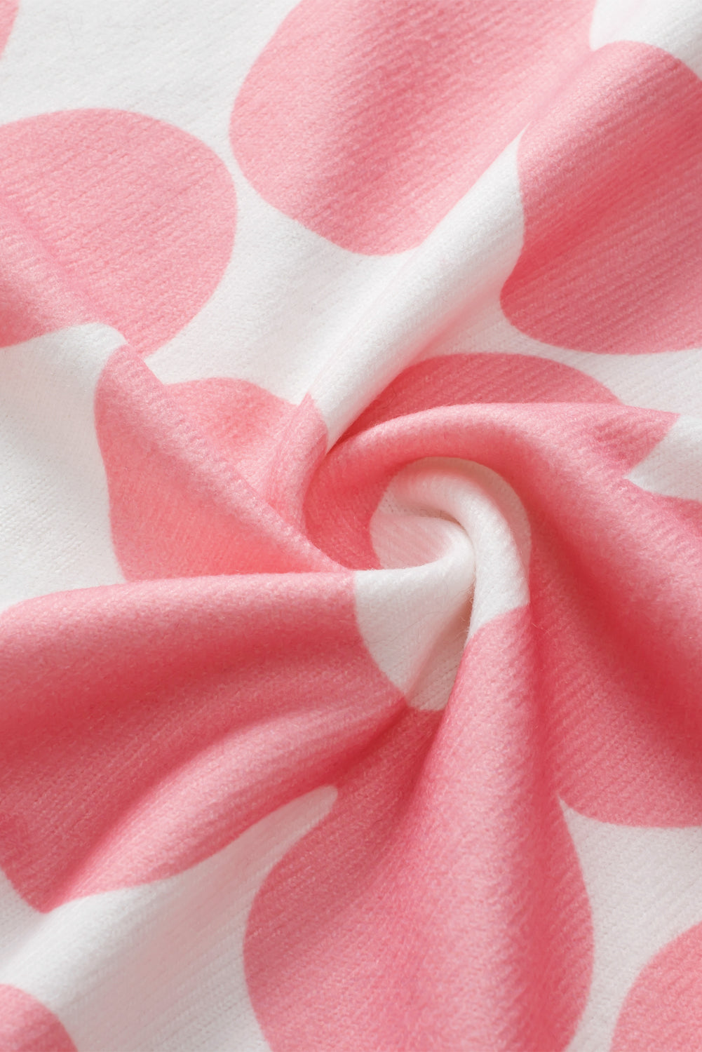 Rožnata majica brez rokavov z v-izrezom in ljubkimi cvetlicami