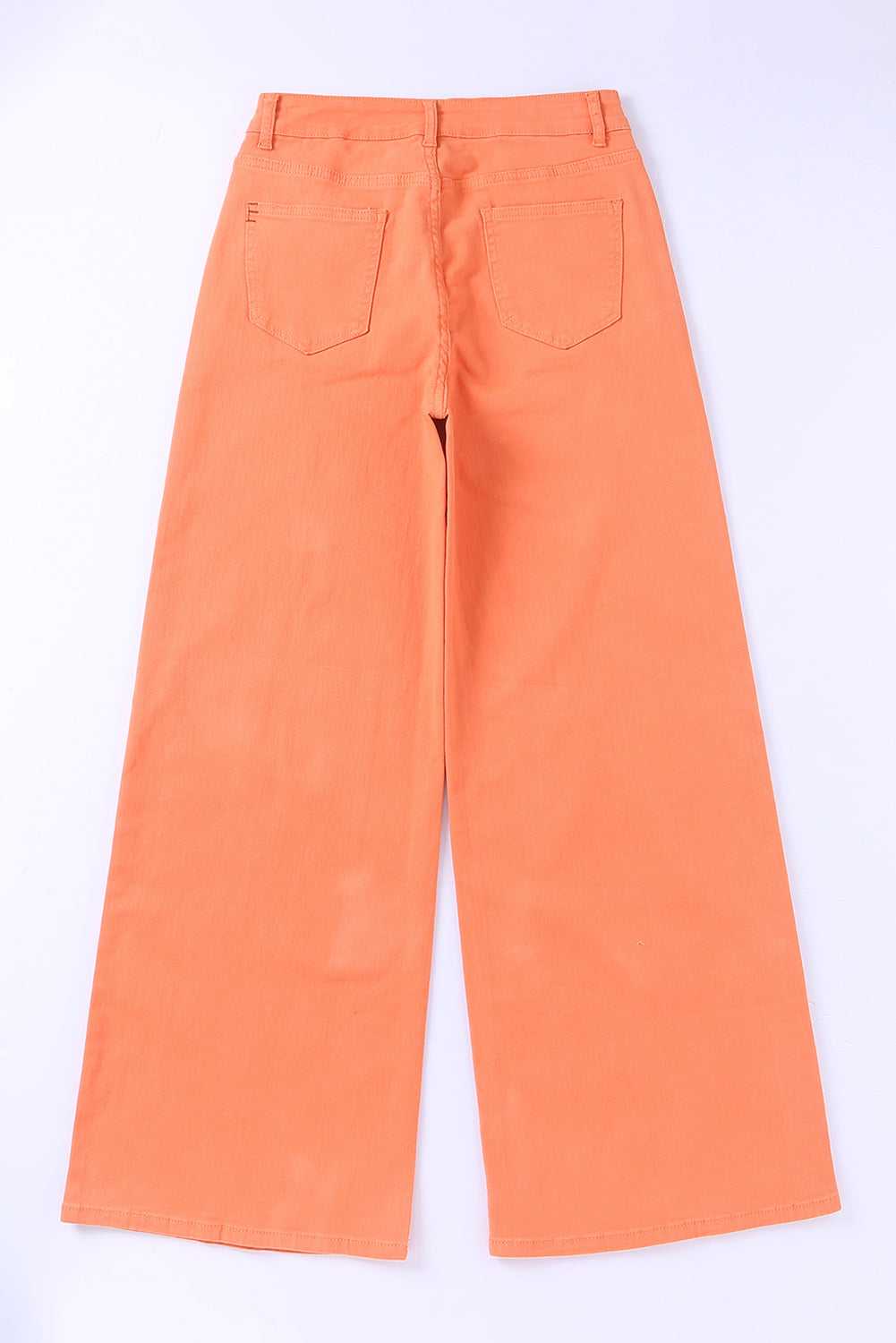 Jean large taille haute orange délavé à l'acide
