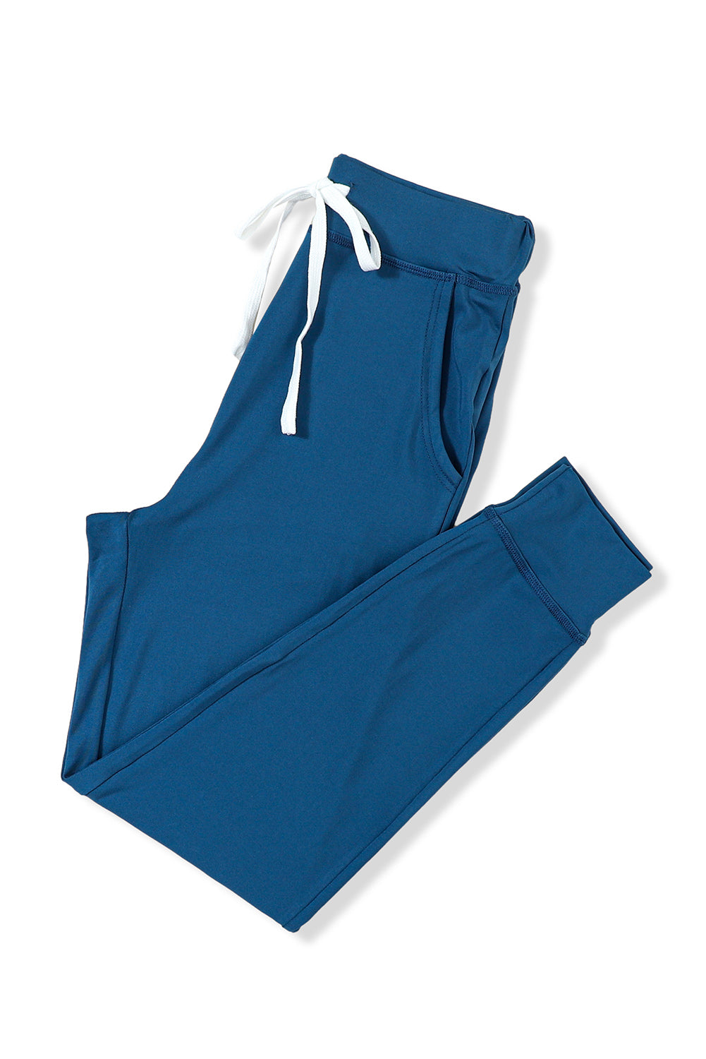 Marineblaue Jogginghose mit Kordelzug an der Taille und Taschen