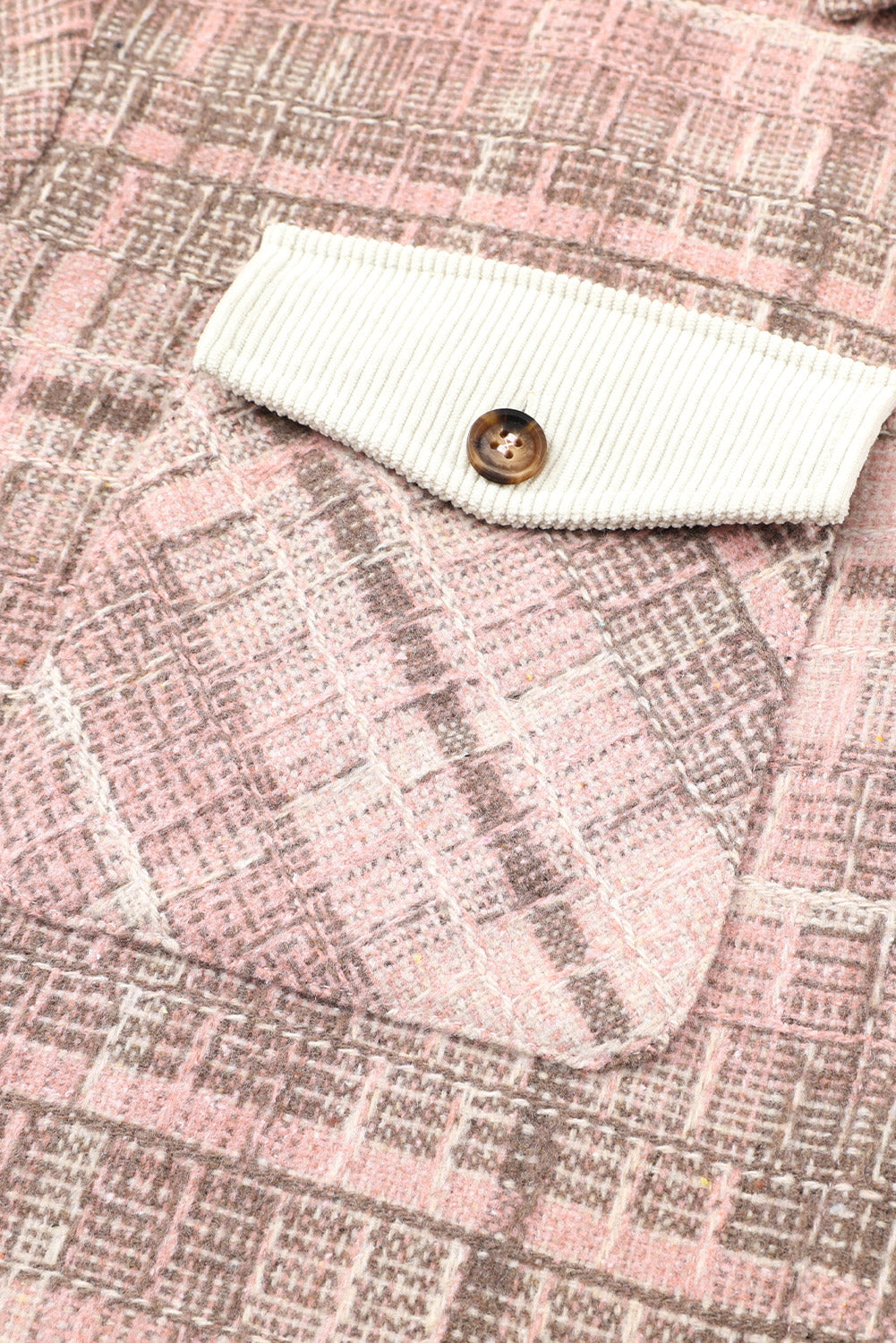 Cappotto scozzese macramè rosa taglie forti