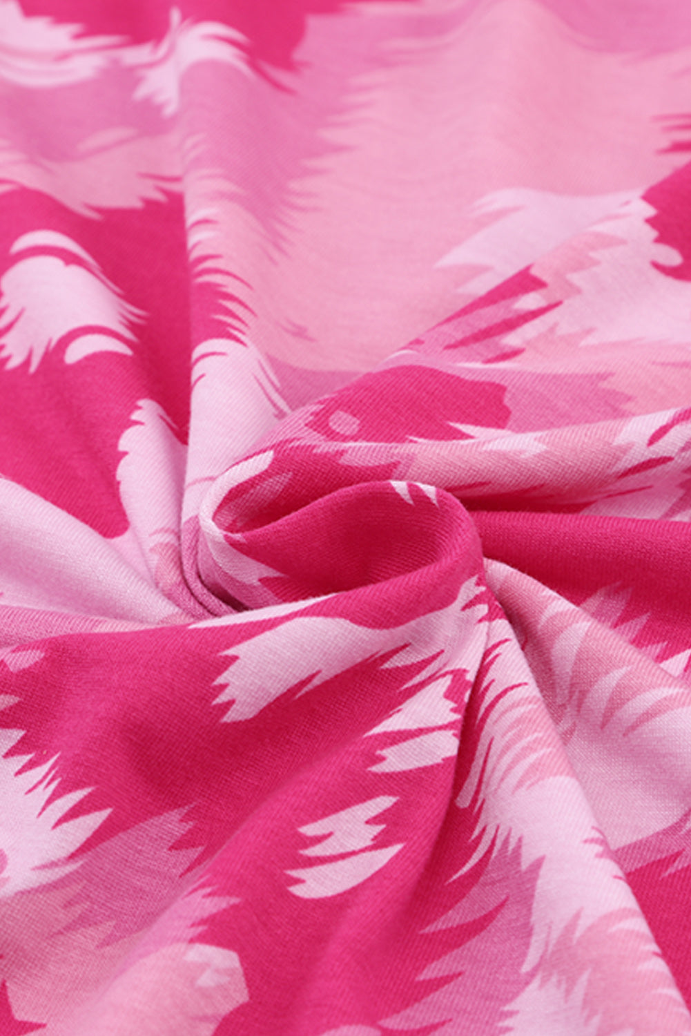 T-shirt oversize a mezza manica con stampa leopardata rosa