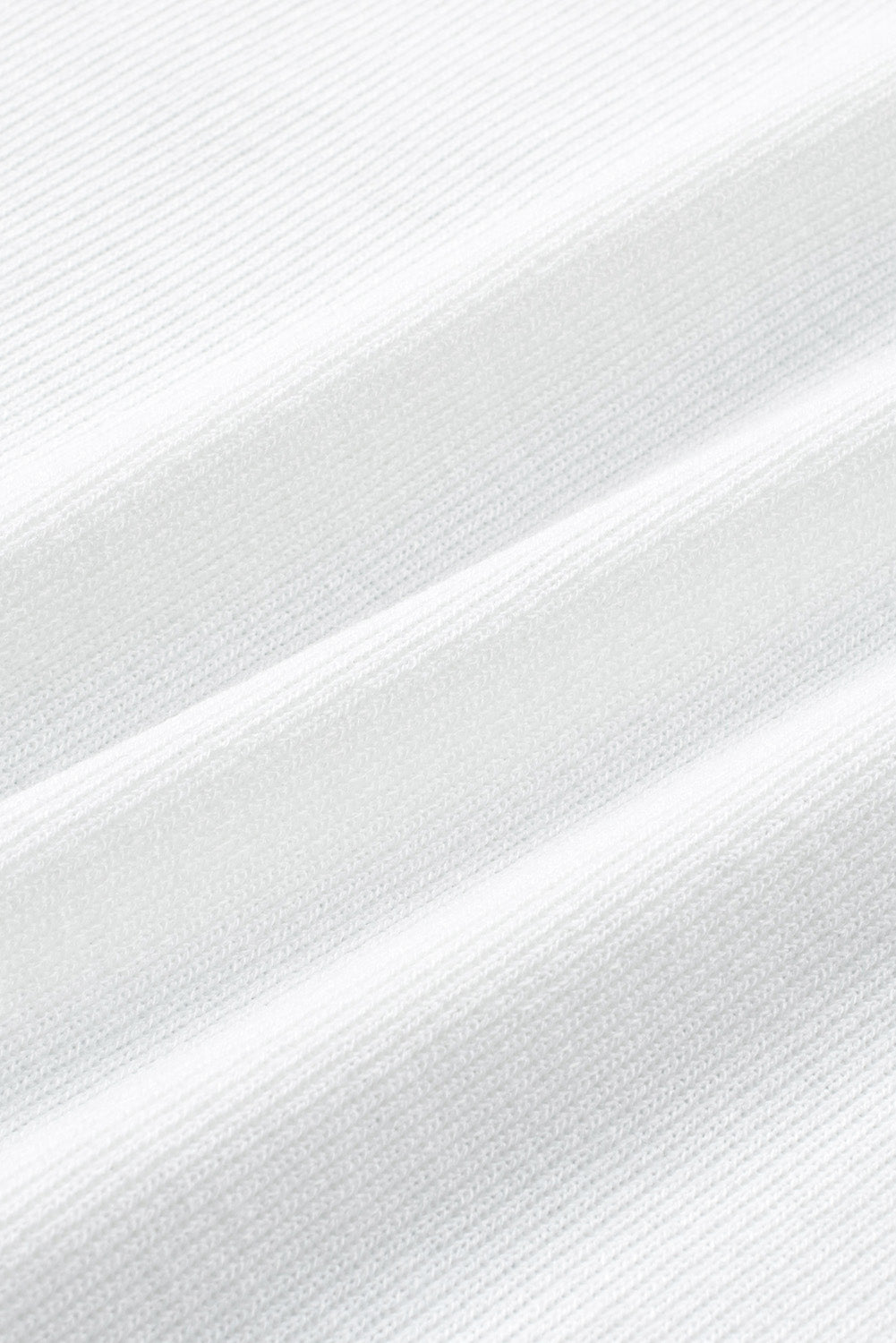 Bijela rebrasta pletena uska majica s četvrtastim izrezom