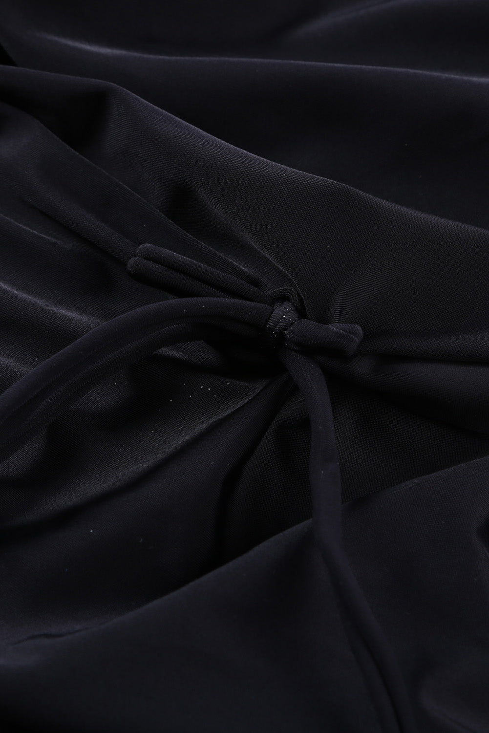 Black Floral Print Accent One-piece Swimdress