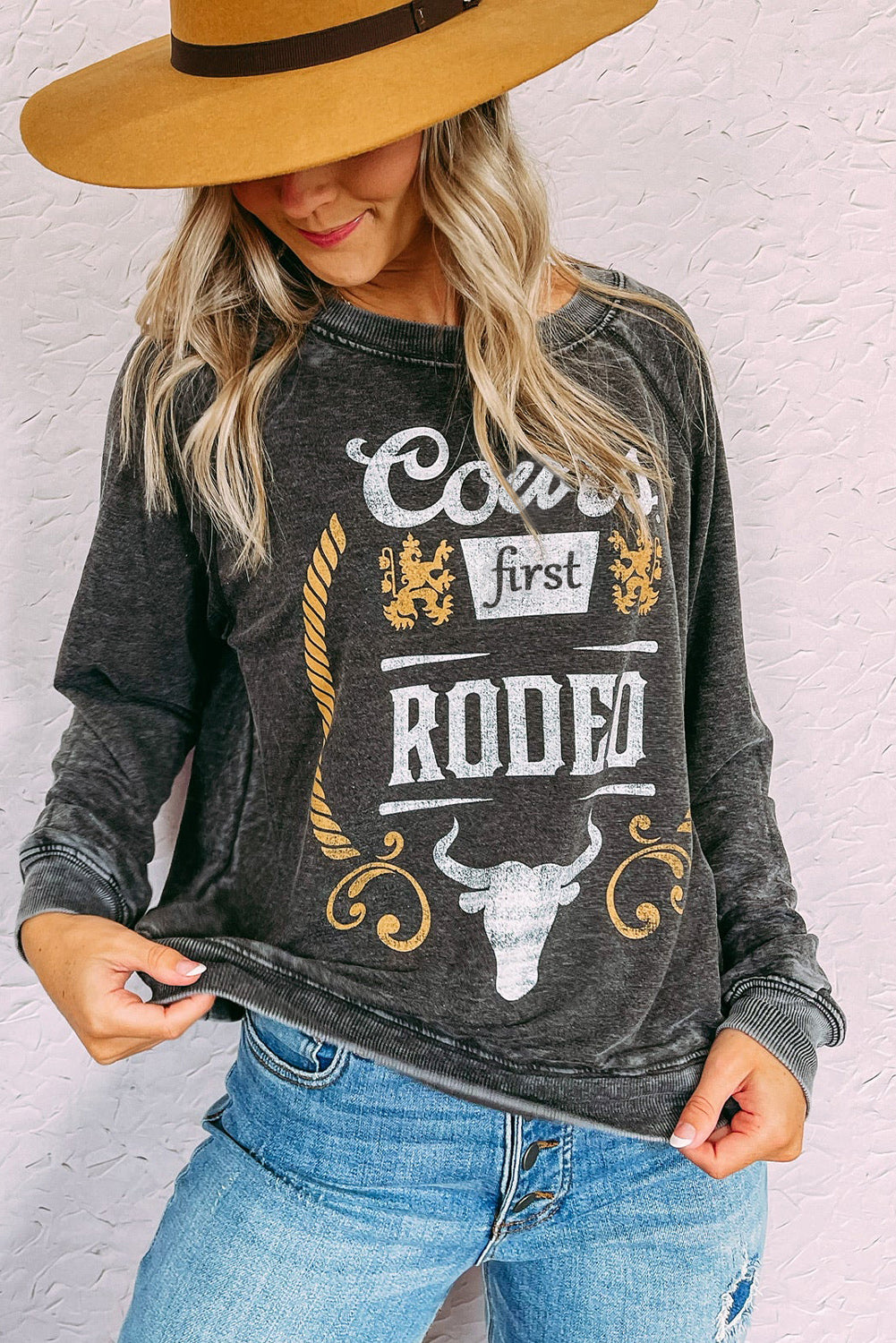 Siva jopica Coors Banquet RODEO Graphic Mineral Washed