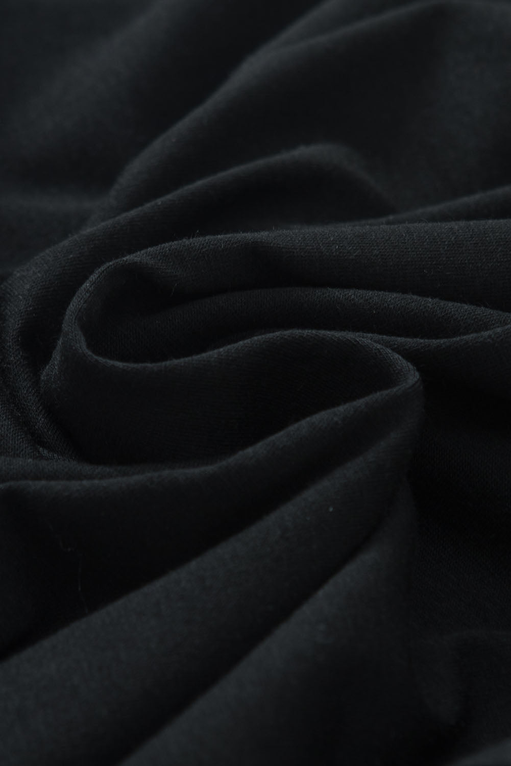 Black Contrast Lace Sleeve Keyhole Decor Top