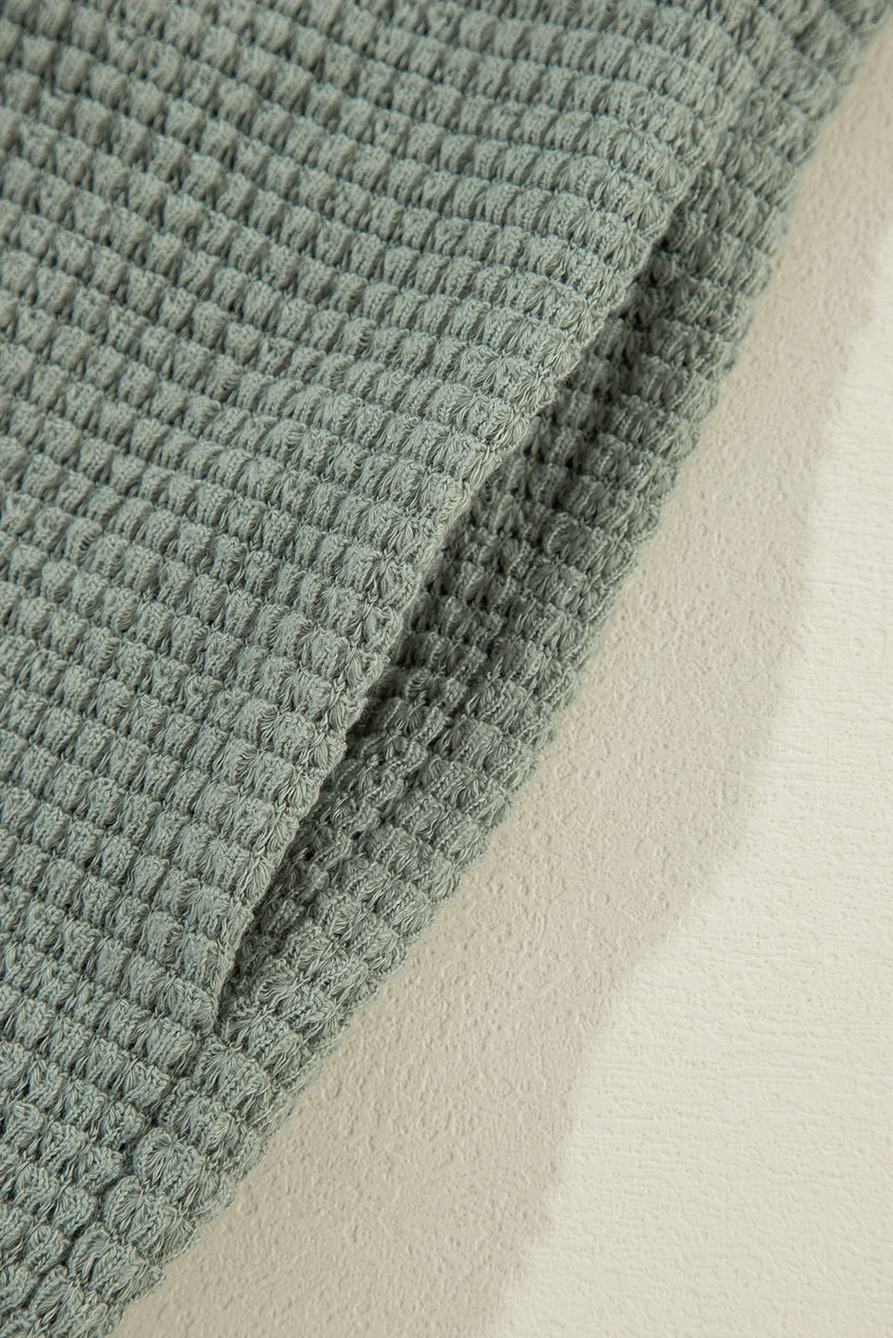 Cardigan ouvert sur le devant en tricot gaufré Laurel Green