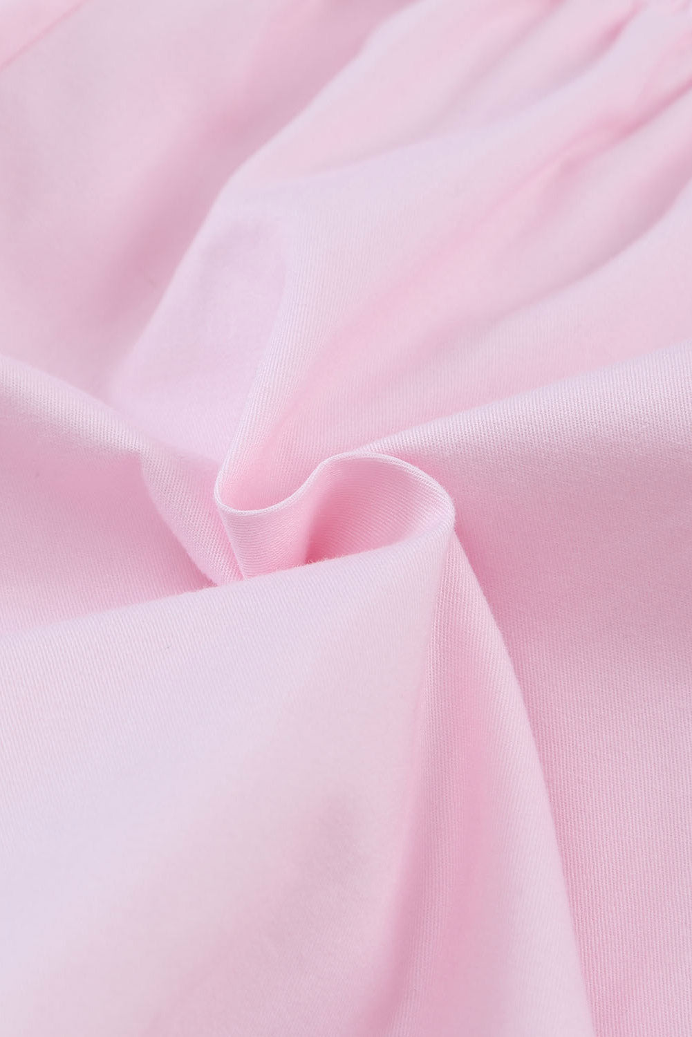 Rožnate kratke hlače za prosti čas z vezenimi cvetličnimi resicami in vrvicami do pasu