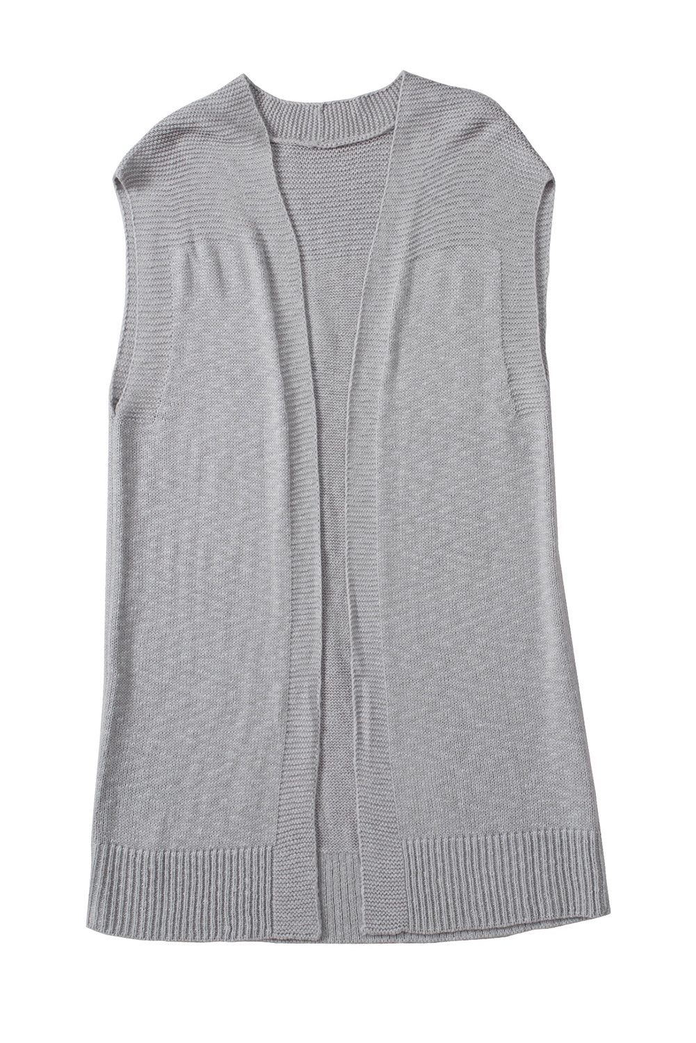 Siv osnovni pulover brez rokavov