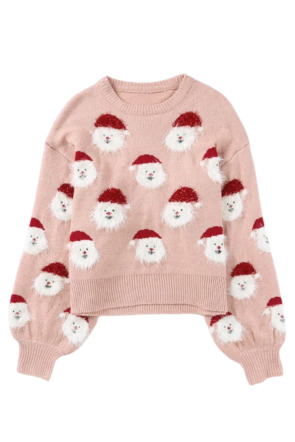 Maglione pullover rosa di Babbo Natale di Natale